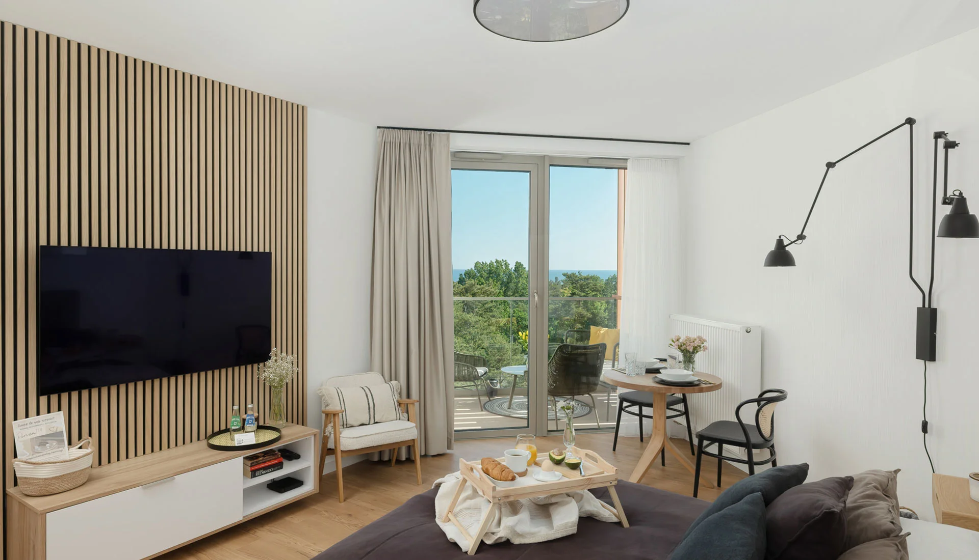Apartament Pinea widok z okna