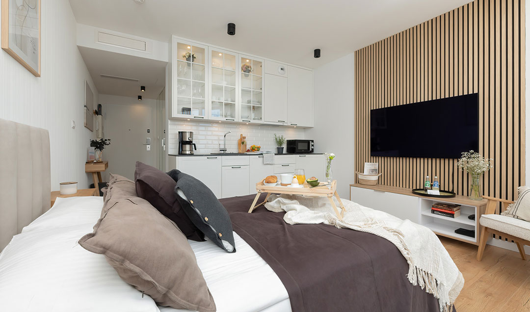 Apartament Pinea sypialnia
